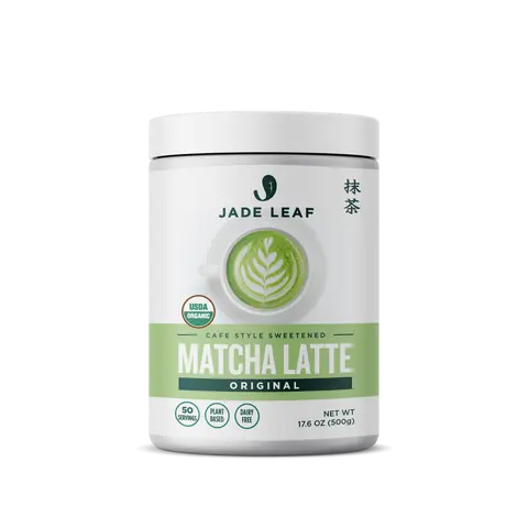 Organic Cafe Style Sweetened Matcha Latte Mix - Original Premium Barista Crafted Blend