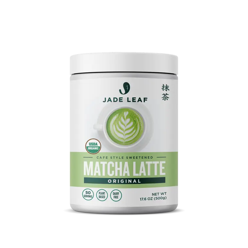 Organic Cafe Style Sweetened Matcha Latte Mix - Original Premium Barista Crafted Blend