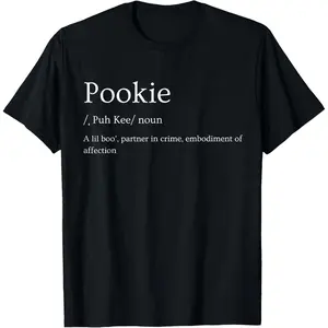 100% Cotton Onward! Pookie T-Shir Women's Black Meme T-Shirt Short Sleeve