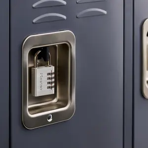 Master Lock 643D 4-Digit Combination Padlock – Set Your Own Passcode, Solid Metal Body, Indoor Locker Lock, Silver