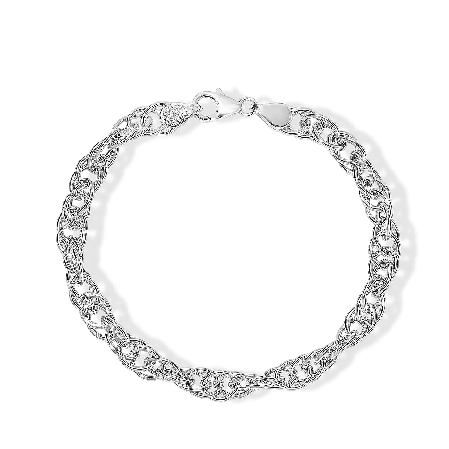 D''Joy Link Chain Bracelet in Sterling Silver (7.25 In) 5.10 Grams