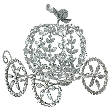 August & Leo 8" Jeweled Glitter Pumpkin Carriage