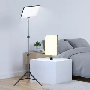 10" LED Video Light with 57'' Adjustable Tripod Stand, 2500K-7500K Bi-Color Dimmable USB-Powered Fill Light for TikTokers Vloggers, Live Streaming YouTube Filming Makeup Photography#Easter Gift#mother's day gifts