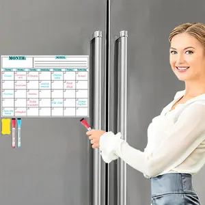 Cute Cartoon Magnetic Fridge Dry Erase Board - Strong Magnet Office Stationery Planning Board, Erasable Whiteboard for Notes & Reminders, Reusable Kids Chore Chart & Home Kitchen Decor