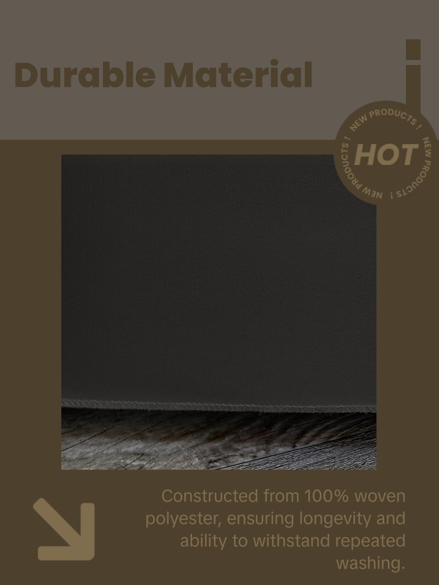 8 ft. Polyester Fitted Tablecloth Rectangular Black