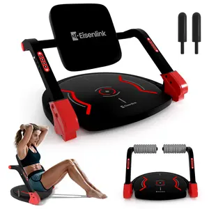 Eisenlink - ABMAX-Gen3 Ab Machine & Ab Exercise Equipment with Flat Backrest. Multi-functional Sit Up Machine for Home Gym with 4-Level Ab Crunch, Massage Roller & 330LBS Steel Frame, Workout Equipment for All Ages