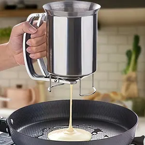 1pc Stainless Steel Batter Dispenser - Durable 304 Stainless Steel, Non-Electric, for Cakes & Pancakesl, Food Supply Equipment, Ideal for Kitchen Use
