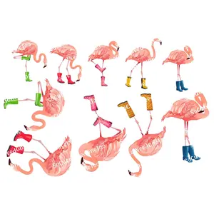 Flamingo in Boots Waterslide Decals – Whimsical Flamingo Designs