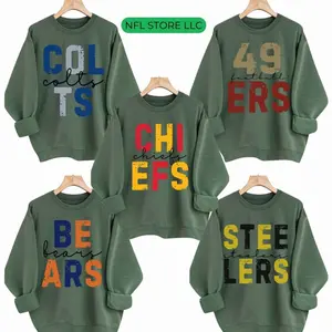 All Team Football Gildan Military Green Sweatshirt | Vintage Style Crewneck | Perfect Gift for Football Fans  UJ