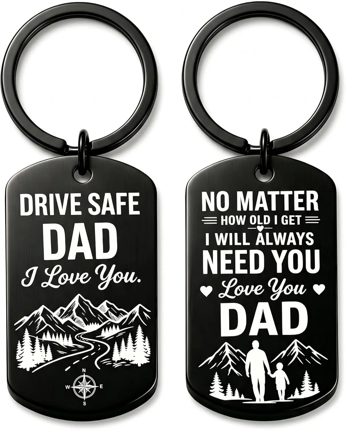 Fathers Valentines Day Gifts for Him Dad Stocking Stuffers for Men Drive Safe Keychain Boyfriend Christmas Husband