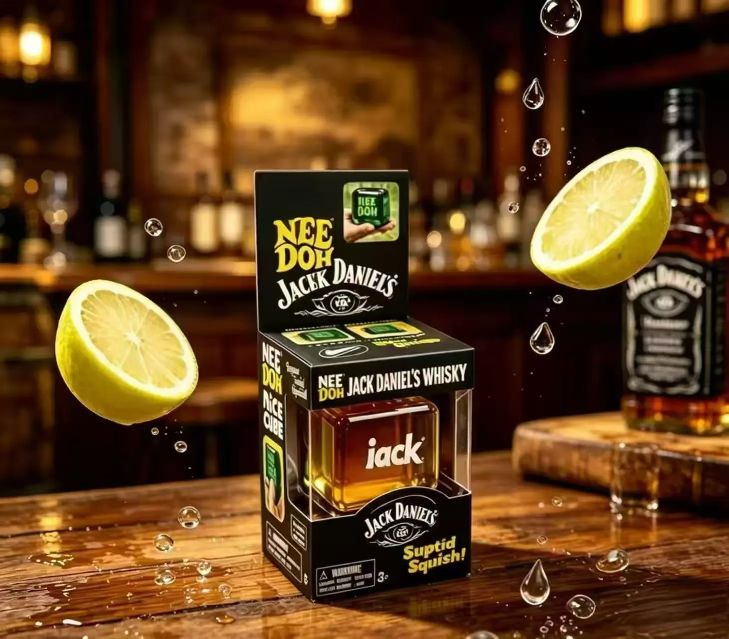 Nee Doh Nice Cube Whiskey Style Squish Toy