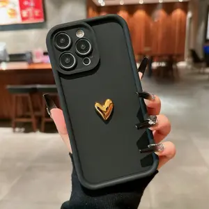 Heart Pattern Phone Case, Anti-drop Phone Protector Cover, Shockproof Phone Cases Compatible with iPhone 11 12 13 14 15 16 Series
