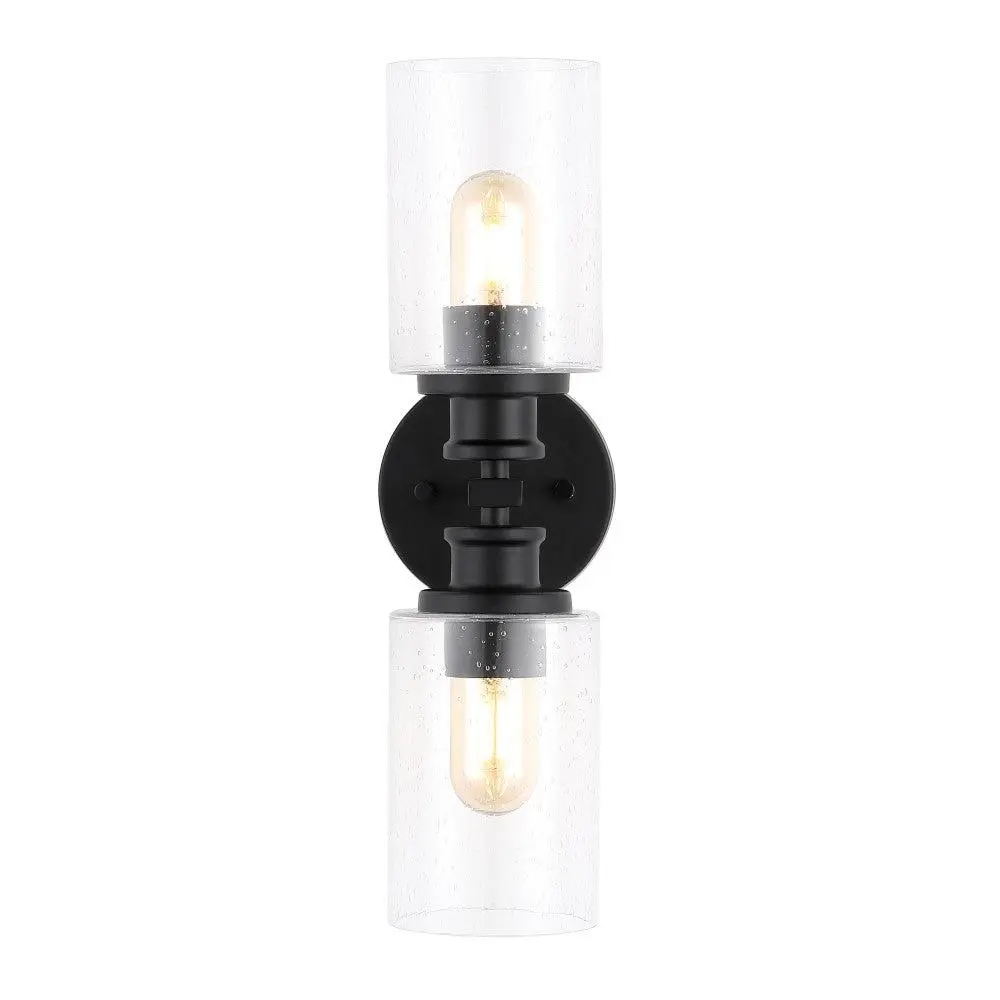 JONATHAN Y Jules Edison 16.5" Cylinder Iron/Seeded Glass Farmhouse Contemporary LED Wall Sconce JONATHAN Y Jules Edison 16.5" Cylinder Iron/Seeded Glass Farmhouse Contemporary LED Wall Sconce
