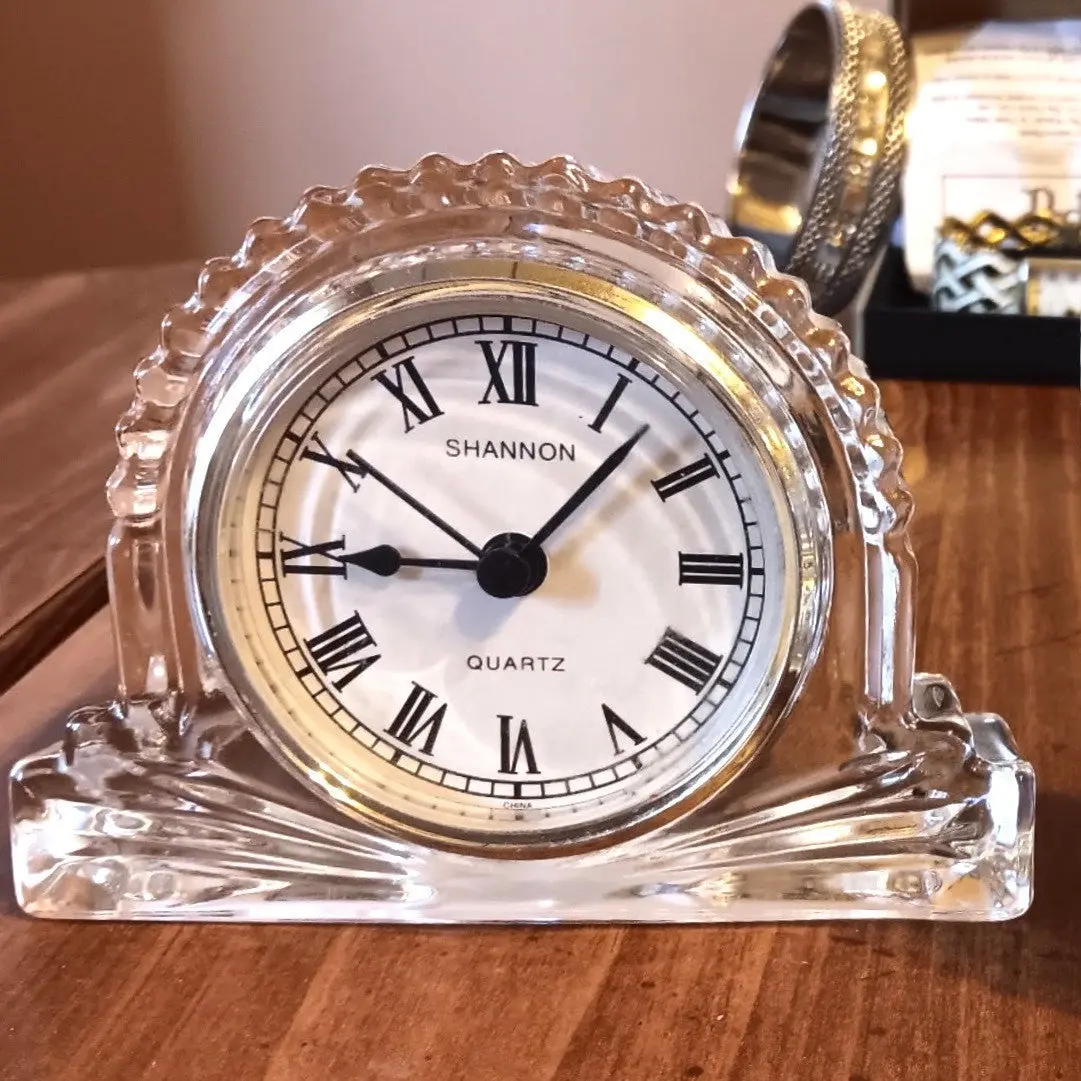 Vintage Shannon Crystal Mantle Clock
