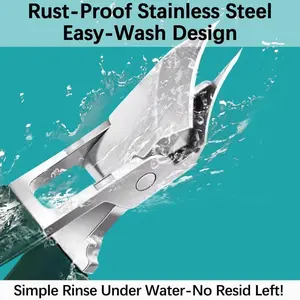 Essential for thick nail users! 3-Piece Green Eagle Beak Nail Clipper Set: cuts thick nails, lifts ingrown nails, files nails. Stainless steel, durable, fit for home/travel!