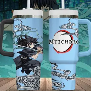 New Muichiro Tokito Kimestu no Yaiba Demon Slayer Anime Custom Quencher Stainless Steel Tumbler L3N