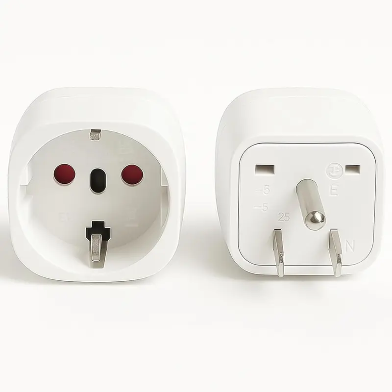 European to  Plug Adapter, EU to  Adapter, 2 Pack  to  Plug Adapter,  to  Travel Plug Converter, for EU Spain France Type C E F Plugs to