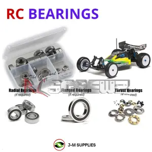 RCScrewZ Rubber Shielded Bearing Kit ass006r for Team Associated RC10B4 / B4 / B4.1 / RTR 1/10 Electric 2WD Off-Road Buggy (#9034, #9038) | UPG