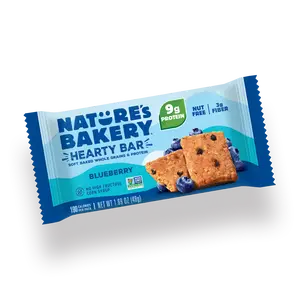 Hearty Bars Blueberry 5 Count (Twin Pack) Box 9g of Plant-Based Protein