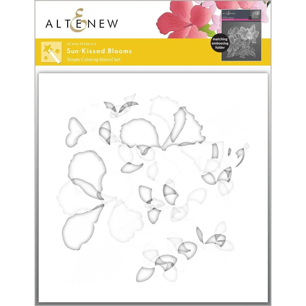 Sun-Kissed Blooms Simple Coloring Stencil Set (5 in 1)