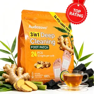 24 Pack of Turmeric & Ginger Premium Pads to Feel Better, Sleep Better & Relieve Stress Organic Foot Patches