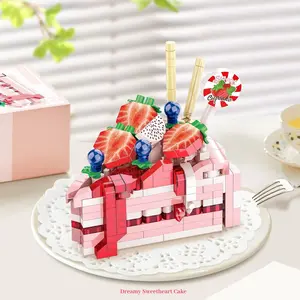 Party Cake Building Block Model Assembly, Simple Sweet Style Building Blocks, Perfect Gift for Birthdays and Anniversaries