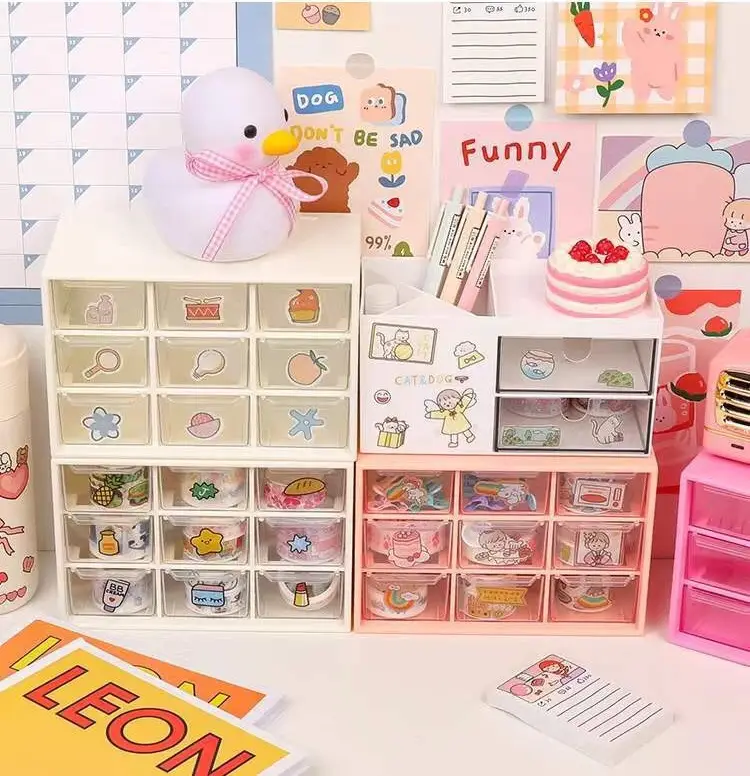 Crystal Accessories 9 Drawer Storage Container,crystal bead bracelet jewelry collection box,craft storage Organizing Glass Durable Plastic Organizers