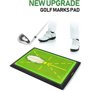 Portable Golf Training Mat, Durable Pe & Rubber Material, Memory Ball Path Pad, Ideal for Beginners, Indoor & Outdoor Practice
