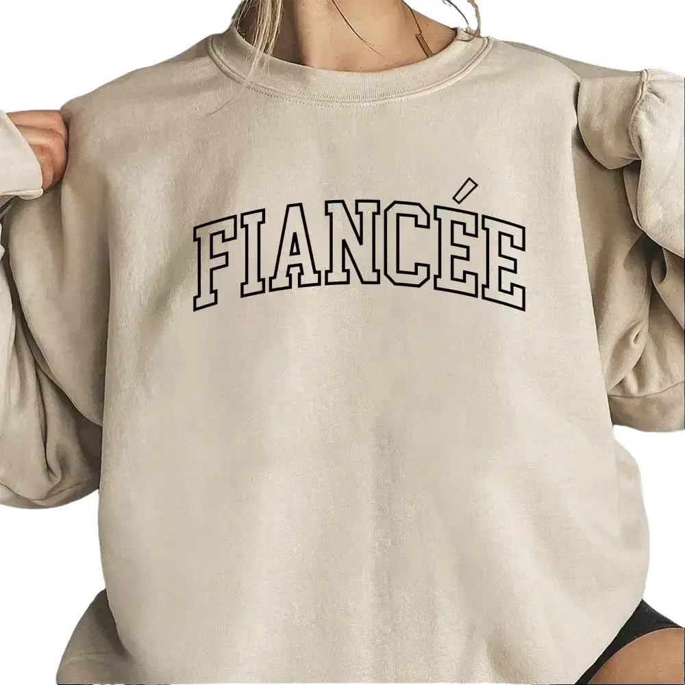 New Fiancee Sweatshirt, Engagement Gift, Bride To Be, Future Mrs , Bridal Shower Gift, Future Wife Cotton Pullover (7)