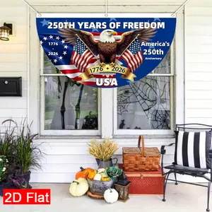 USA 250th Anniversary Semiquincentennial Garden Flag 2026 - Double-Sided 2D Flat Patriotic Bald Eagle American Stars and Stripes Outdoor Yard Decoration for 4th of July Independence Day Courtyard Lawn Wall