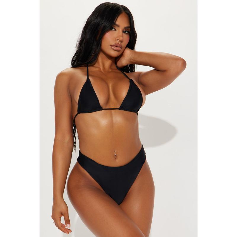 Maui Mix And Match Mid Rise Cheeky Bikini Bottom - Black