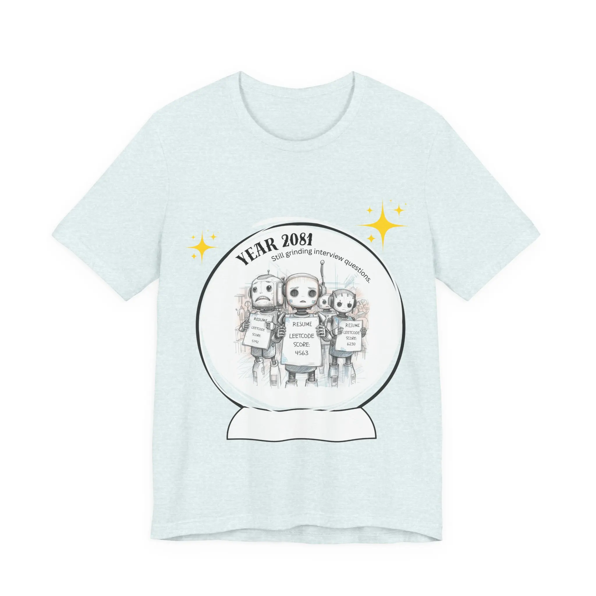 Leetcode Grind Leetcode Survivor AI Job Market Tech Interviews Software Engineer Funny Tees AI LeetCode Interviews Bella + Canvas 3001