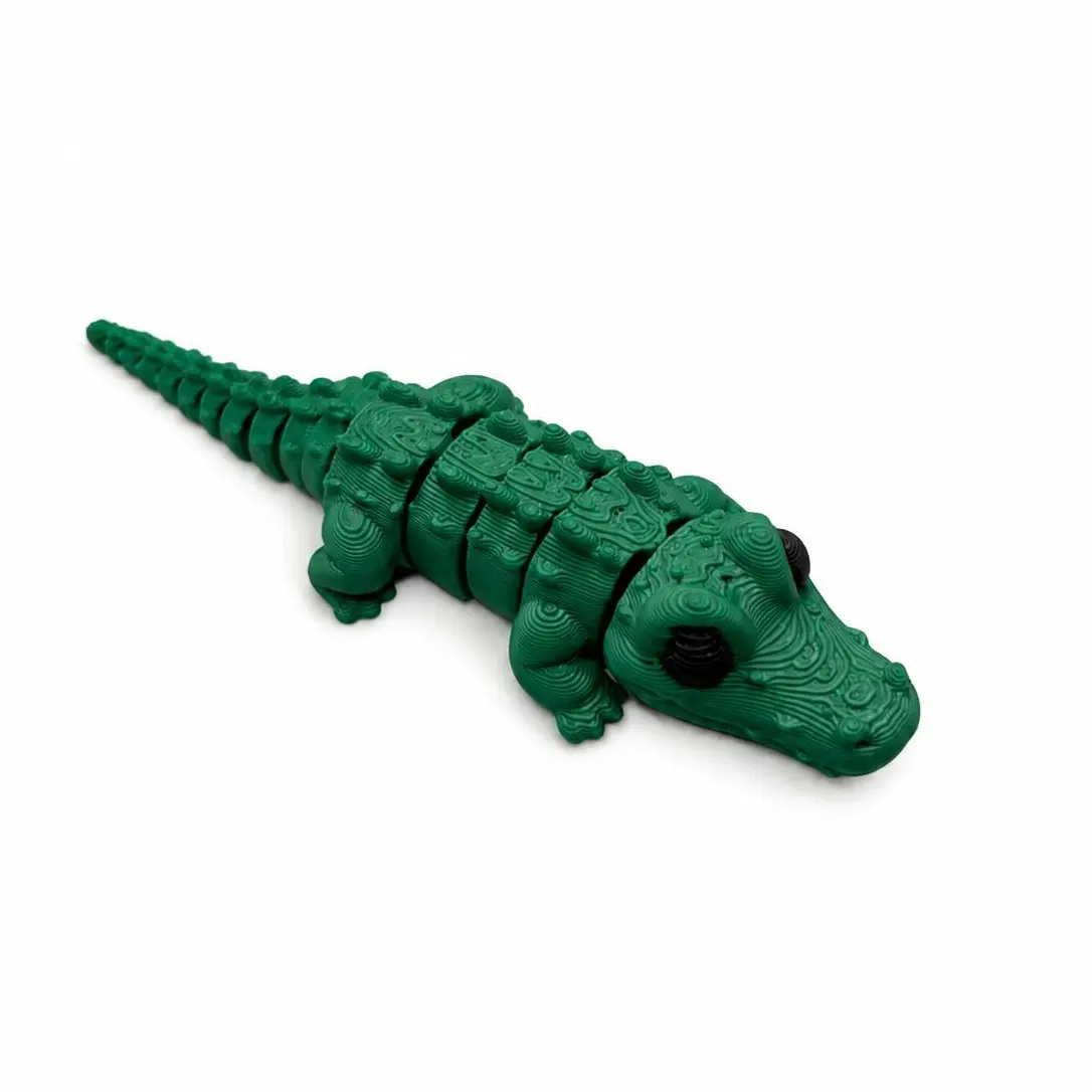 Flexible Alligator Toy – Detailed 3D Printed Desk Companion