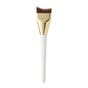 Flat Foundation Brush for Liquid Makeup, Ultra Thin Liquid Foundation Brushes Premium Makeup Face Brush for Blending, Cream, Thin Foundation Brush Makeup Tool Face Foundation Flat Brush - Golden White