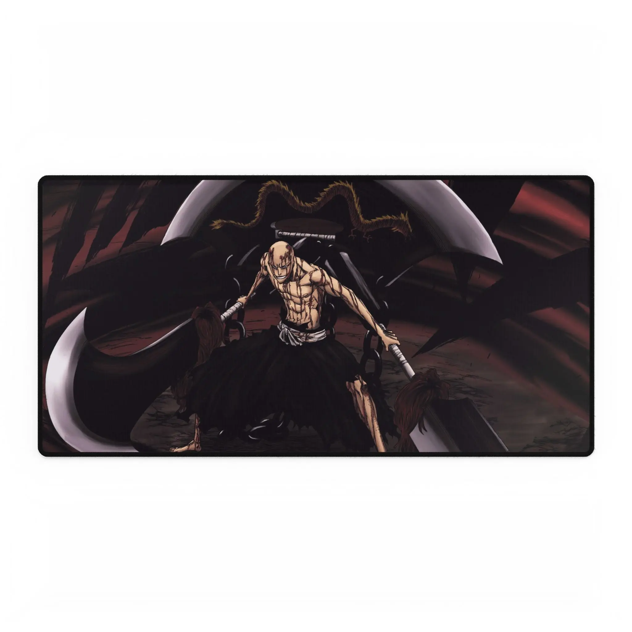 Anime Ikkaku Madarame Bleach Gamer Desk Mat - Durable Materials, Effortless Mouse Gliding, Grip and Stability, MTG TCG Mouse Pad for Anime Enthusiasts, Available in 3 Sizes