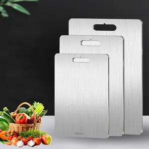 Double Sided Stainless Steel Chopping Board