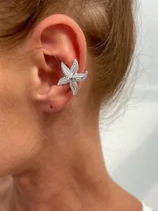 Women's Starfish Ear Cuff Clip, Beach Style Earring Accessory, Perfect for Daily Wear, Vacation, Dates & Gifts