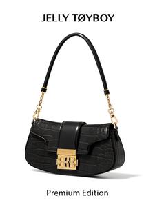 Jellytoyboy Women Casual Crossbody Purse, Sculptural Handle Premium Leather Handbag | JTB Shake Bag Mother's Day Gift for Mom