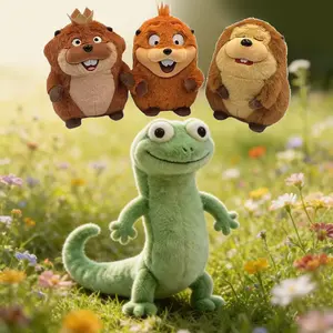 New Hoppers Tom Lizard Plush Doll Anime Peripherals King George Mabel Loaf Beaver Plushie Stuffed Toys Soft Toy Collectible