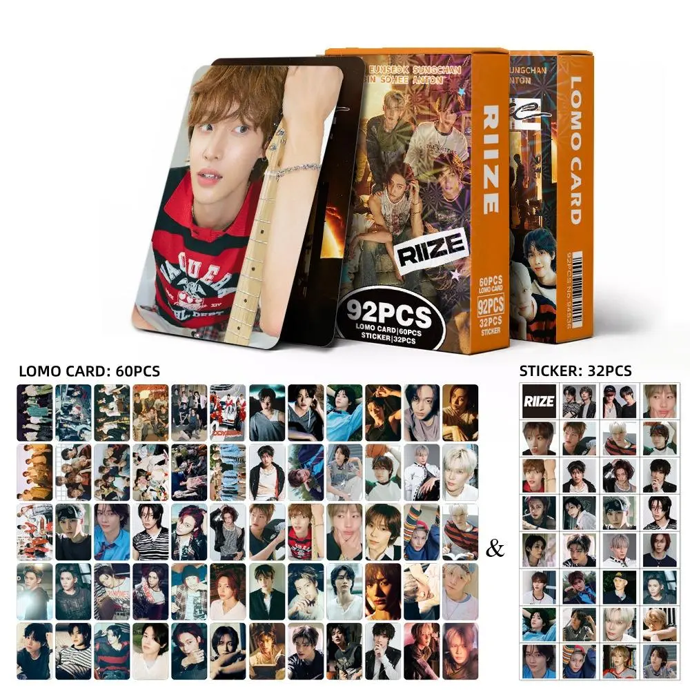 92small cards Korean POP photo cards RIIZE greeting cards celebrity merchandise stickers double-sided LOMO cards fans to collect