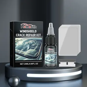 Glass Crack Repair Kit Auto Front Windshield Cracks Scratches Clear Vision Bonding Solution