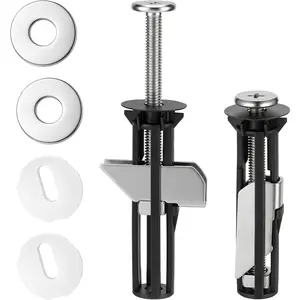 Universal Toilet Seat Bolts Kit 2 Pcs Heavy Duty Replacement Hardware with Screws Washers & Nuts for Most Standard Seats 14-20 mm Mounting Holes