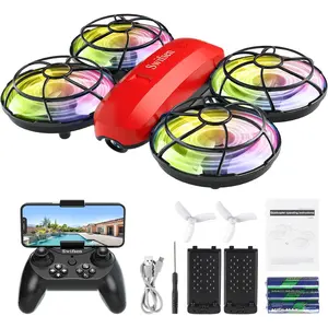 Drone with Camera for Kids and Beginner,Birthday Gift Toy for Boys and Girl,Indoor Quadcopter Plane for Boy,Small Helicopter with Auto Hovering, 3D Flips, Headless Mode,2 Batteries