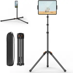 72in Tablet Floor Stand Tripod,Tablet Stand Floor with 360? Ball ,Height Adjustable Floor Stand Holder with Case,Tall Tripod for Phone//Stream/Recording and  4.7-13" Devices