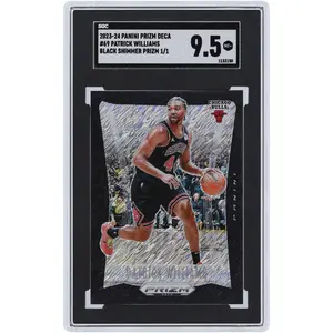 Patrick Williams Chicago Bulls 2023-24 Panini Prizm Deca Black Shimmer Prizm #69 #1/1 SGC Authenticated 9.5 Card - Fanatics Authentic Certified