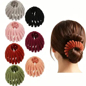 3-Sec Lazy Bun Clip — Velvet Bird's Nest Design, No-Slip, Tangle-Free, Work to Date Night Essential