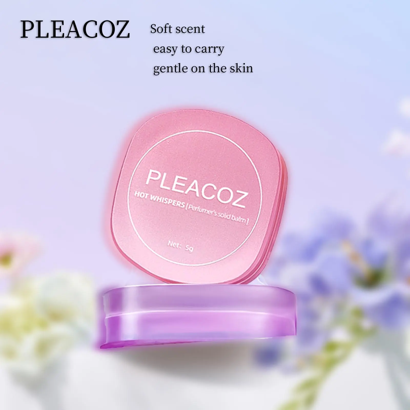 Pleacoz Women's Solid Perfume - Long-Lasting Natural Fragrance, Alcohol-Free, Gentle on the Skin, Travel Pack with Built-in Mirror