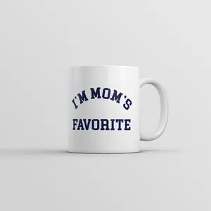 Im Moms Favorite Mug Funny Sarcastic Graphic Novelty Coffee Cup - 11oz Funny Coffee Mugs Ceramic Printed Drinkware Cup