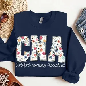 Floral CNA Sweatshirt, Certified Nursing Assistant Sweater, Nurse Appreciation Tee, Cute CNA Nurse Gift, CNA Nurse Shirt