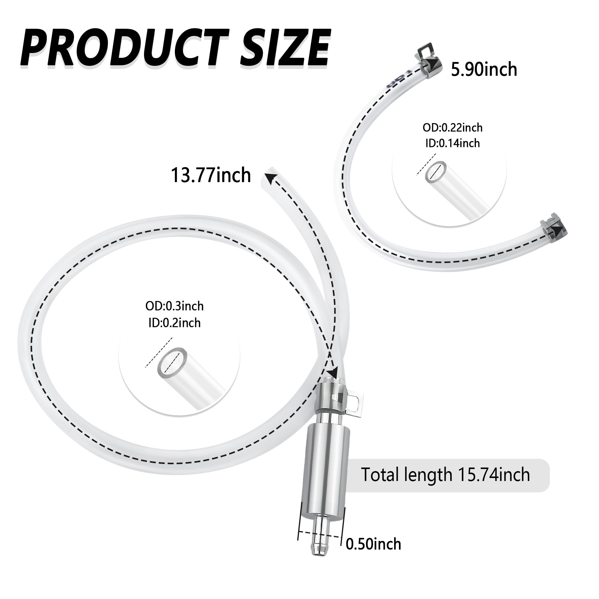 Brake Bleeder Hose,Universal One Way Check Valve TubeBleeding Tool Kit, Hydraulic Brake Fluid BleederReplacement Hose